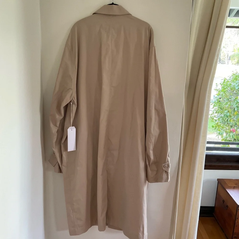 Saturdays Men’s NYC Clyde Classic Khaki Trench Coat XL NWT